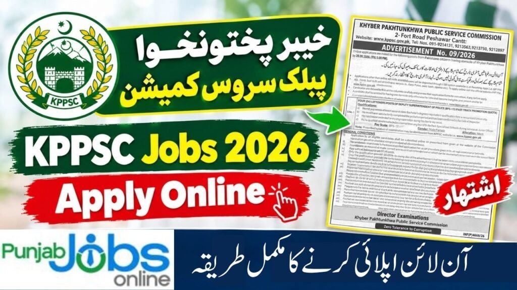 Khyber Pakhtunkhwa Public Service Commission KPPSC Jobs 2026
